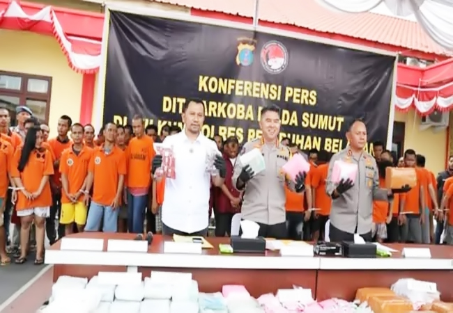 Periode Januari-Agustus Polda Sumut Ungkap 238 Kasus Narkoba Di Belawan